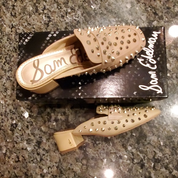 Sam Edelman Shoes - Sam Edelman Augustus Nude Studded Mules